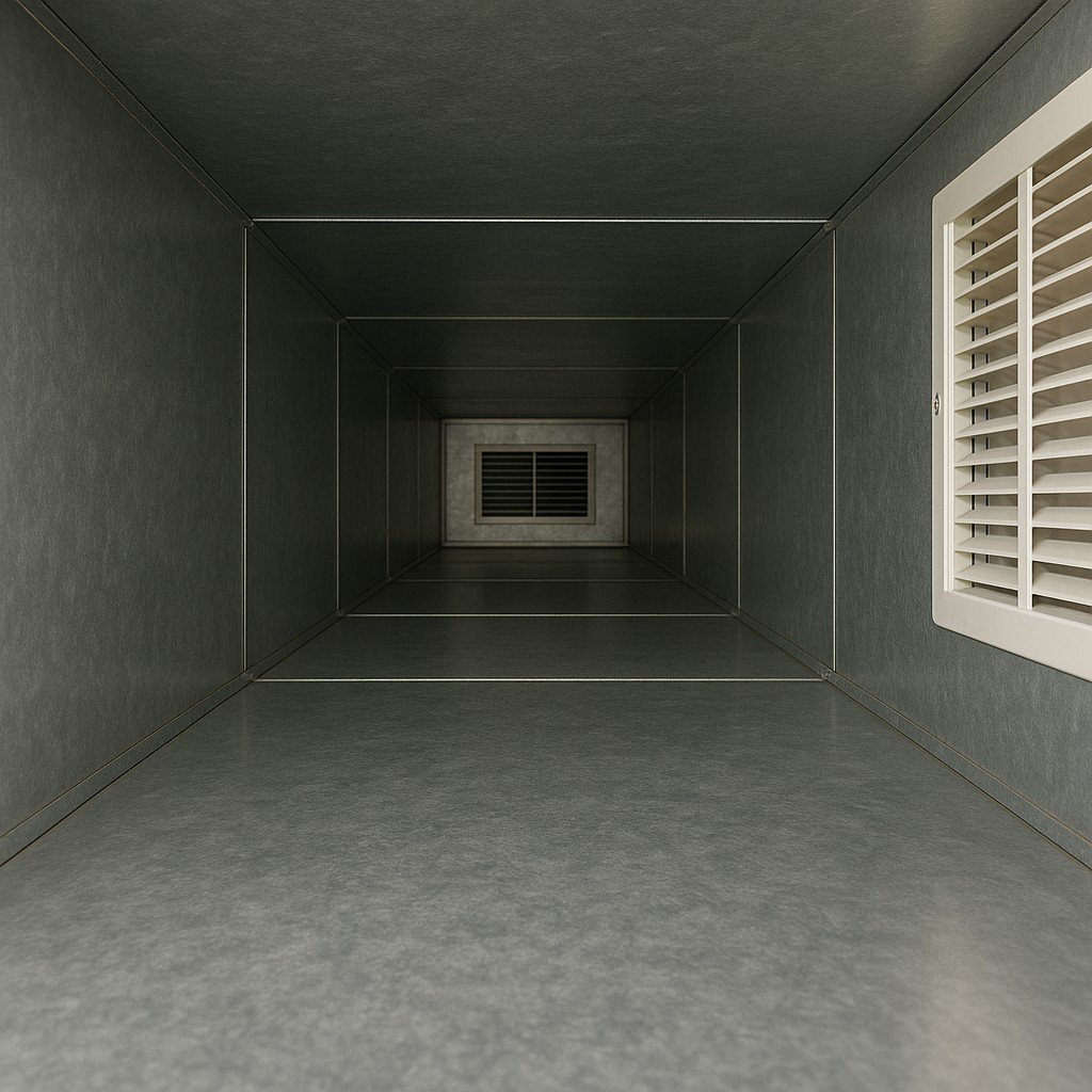 Clogged dryer vent before cleaning showing lint buildup